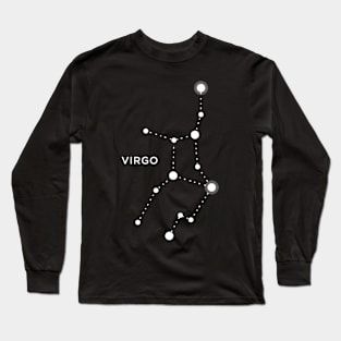 Virgo Zodiac Constellation Sign Long Sleeve T-Shirt